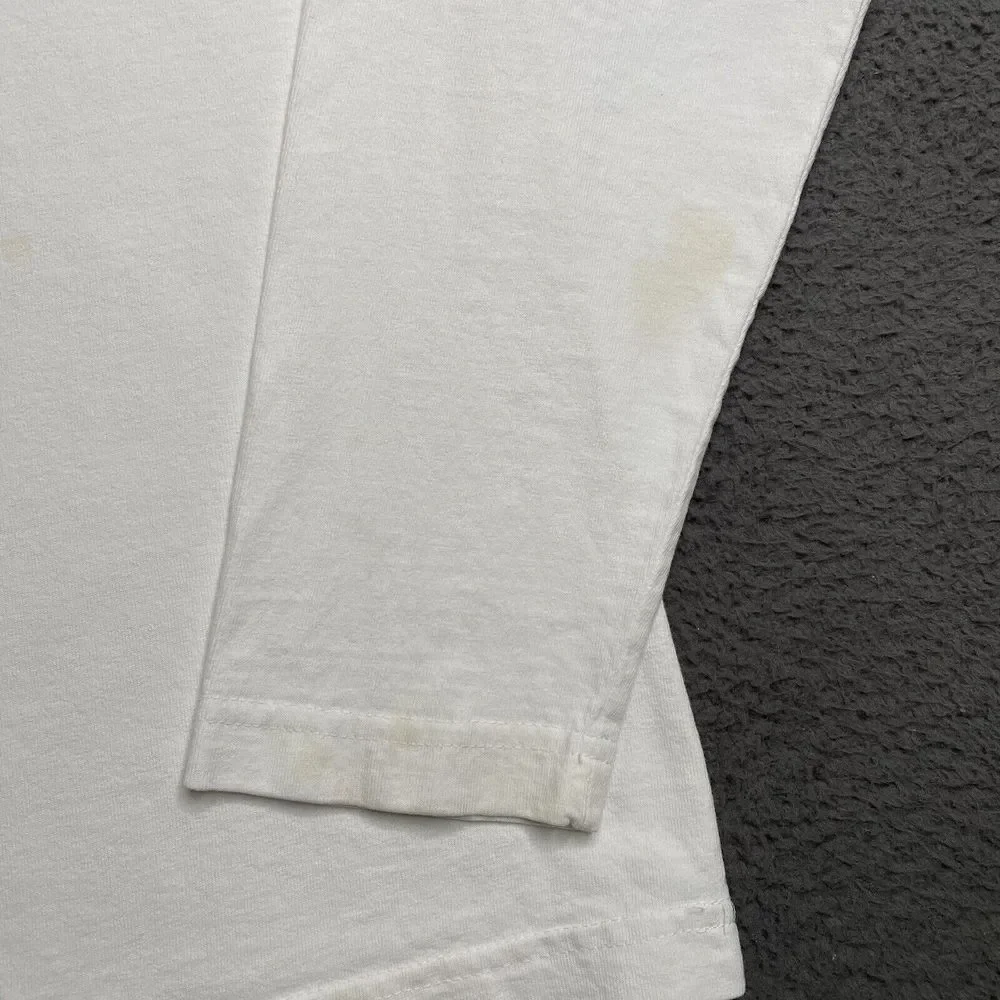 GUESS JEANS USA T-Shirt White Long Sleeve Womens Small Classic Spellout Logo - Picture 10 of 16